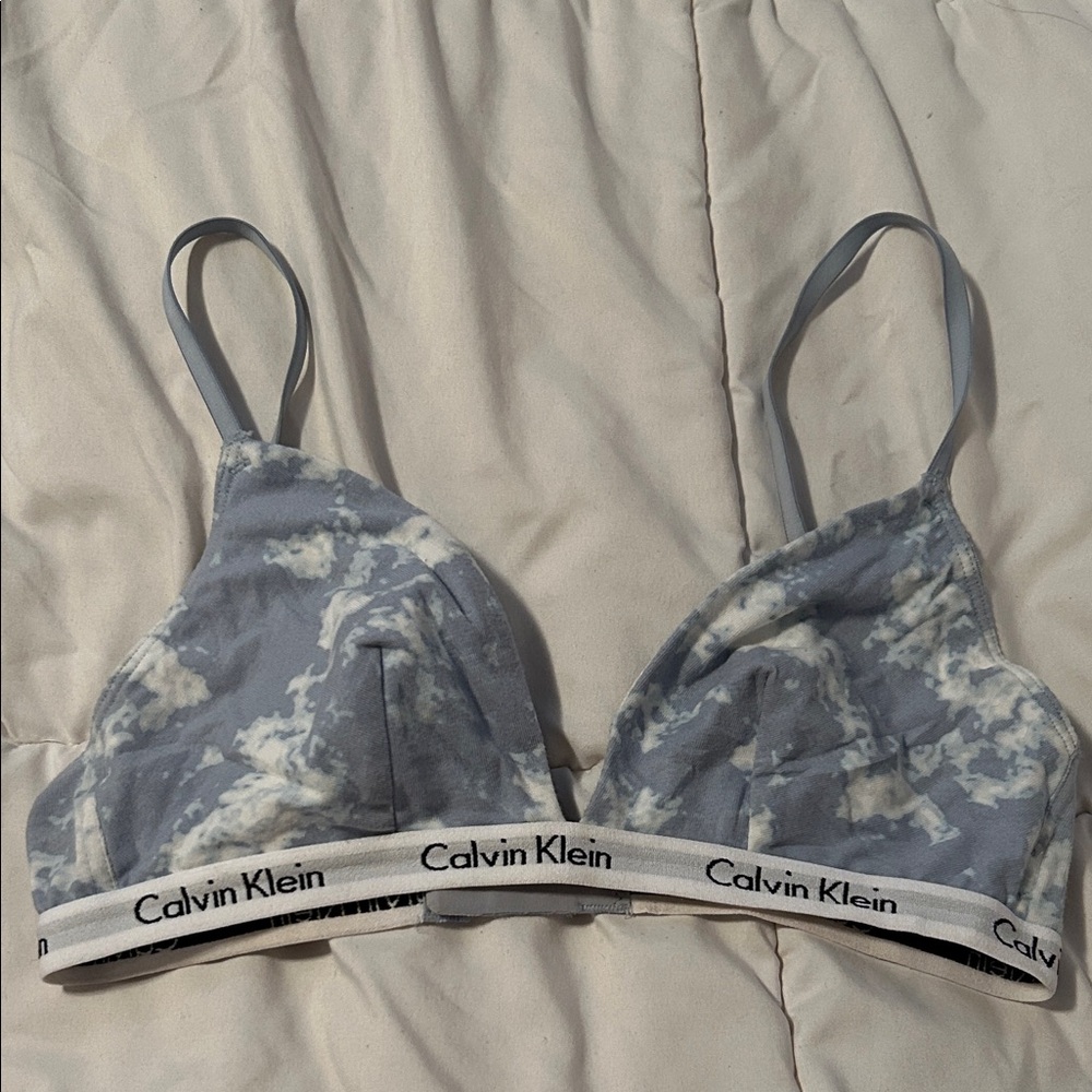 Calvin Klein Blue Marble Wireless Bralette